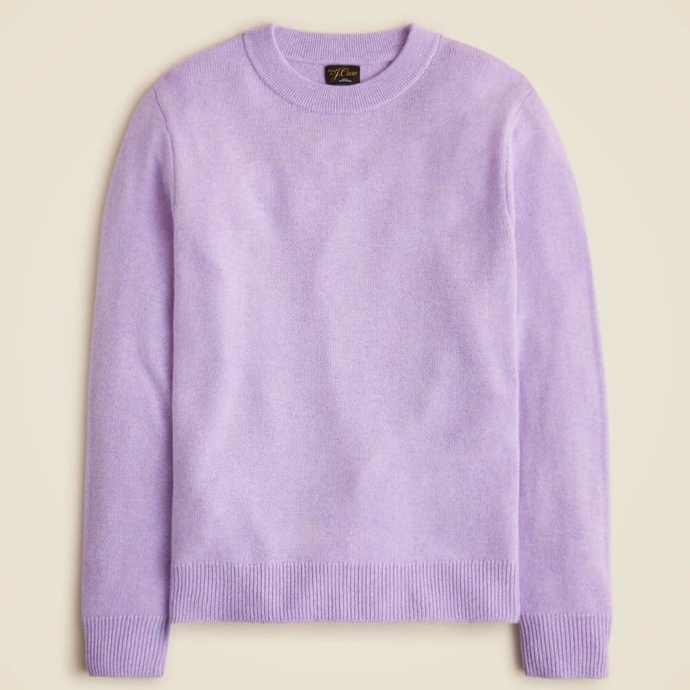 J. Crew 100% Cashmere Crewneck Sweater NWT in Lavender
